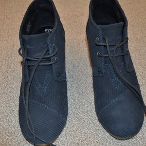 Toms Booties Wedge - Navy